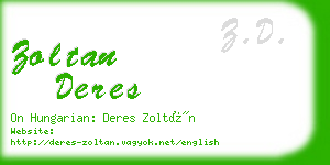 zoltan deres business card